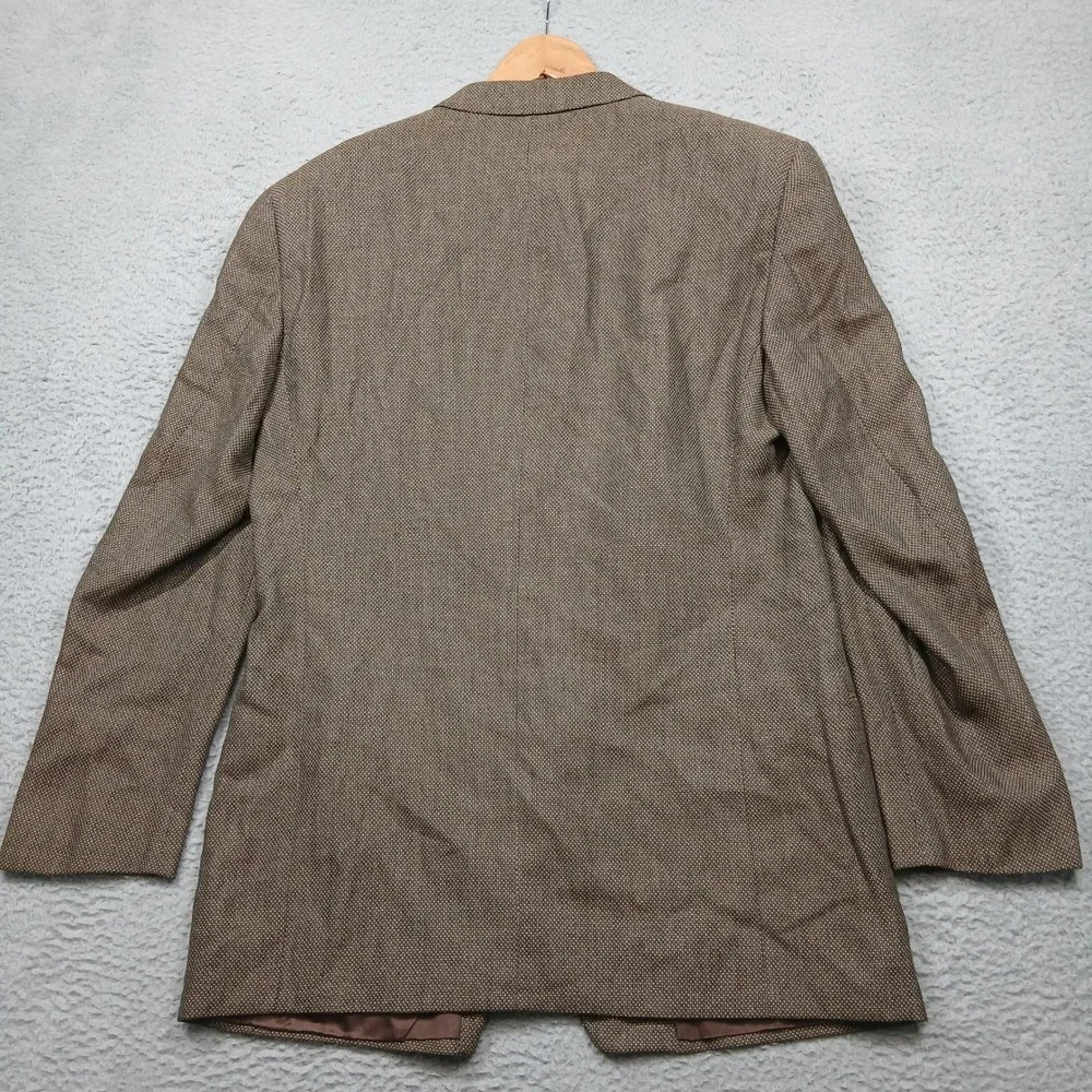 Mani Giorgio Armani Blazer 44L Brown Wool Silk Blend Sport Coat‎ Italy